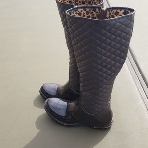 Wine colored tall boots